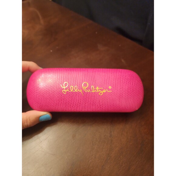 Lilly Pulitzer Bright Pink Glasses Case - Picture 1 of 5